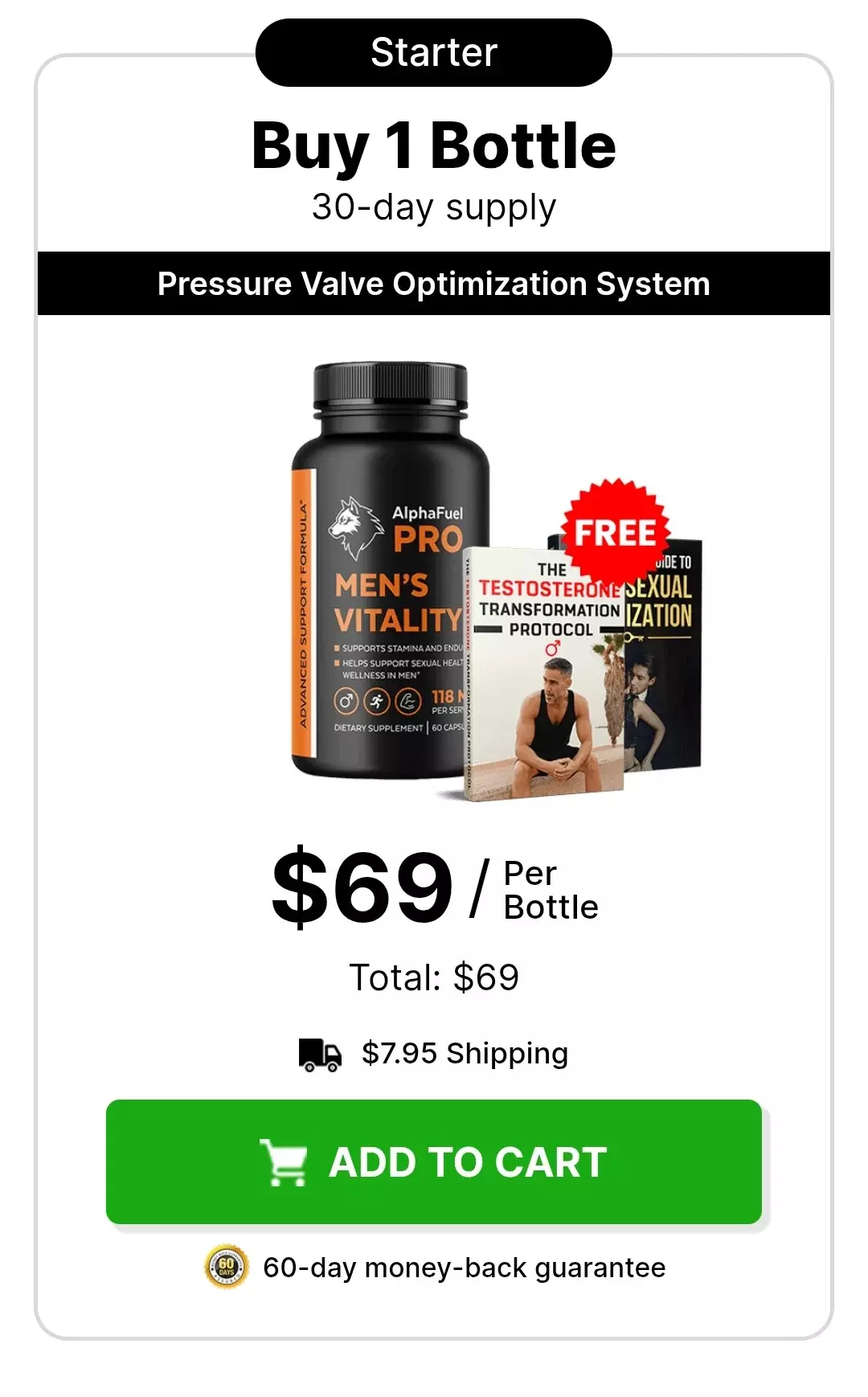 AlphaFuel Pro™ 1 bottle pricing